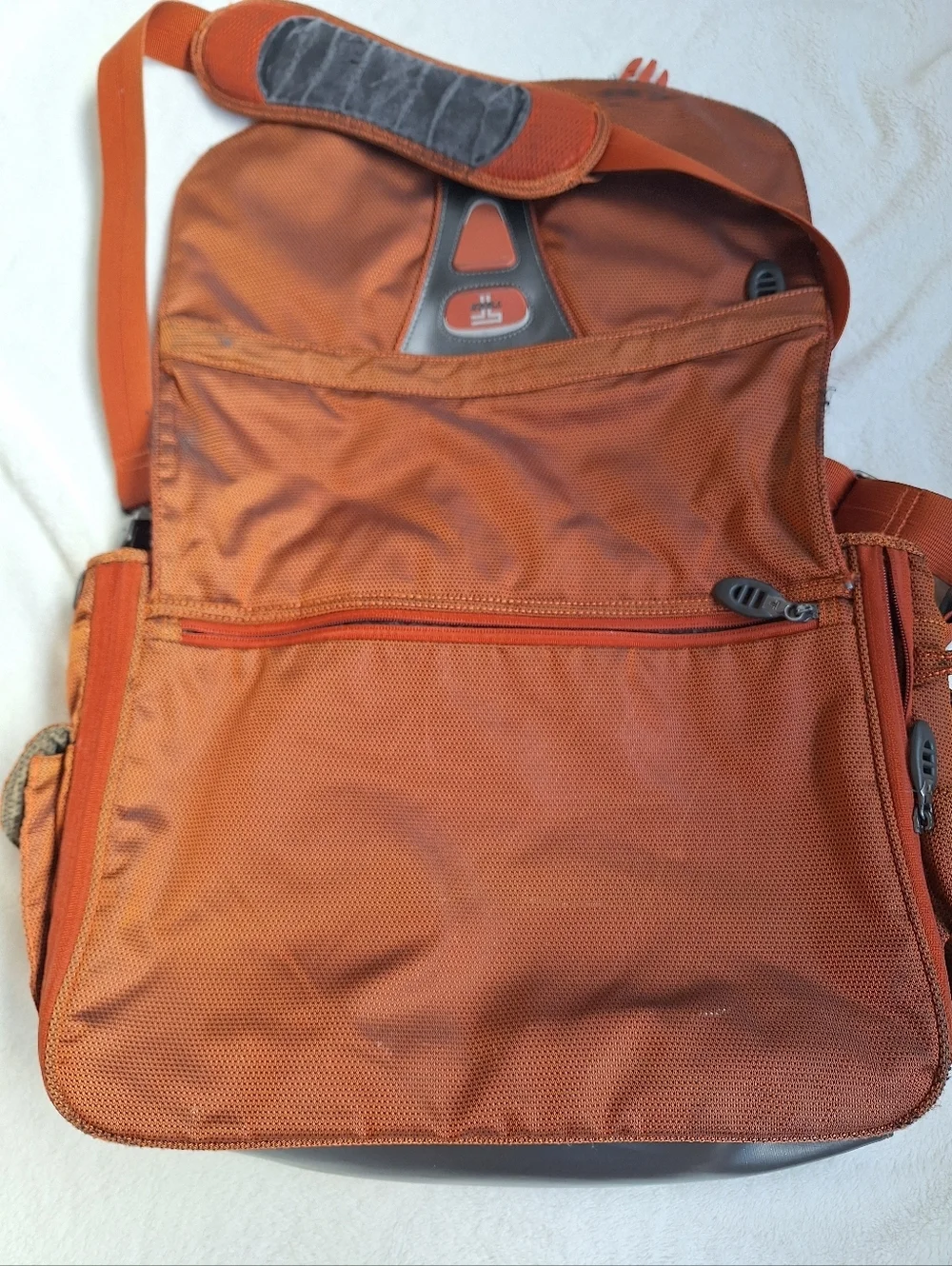 Tumi T-Tech Laptop Messenger Bag - Orange Flame Ballistic Nylon Used